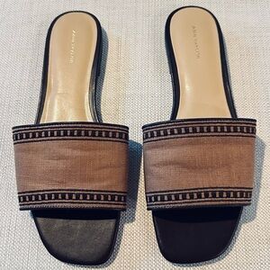 NWOT Ann Taylor Embroidered Fabric Sandals